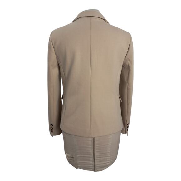 Women’s Light Tan Blazer Size S Office Workwear Classic Suit Jacket Clean Soft - Picture 3 of 9